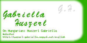 gabriella huszerl business card